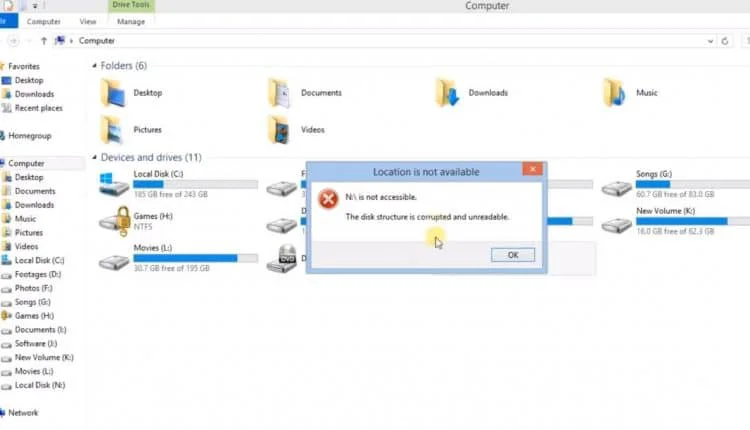 3 soluciones para corregir "La estructura del disco está dañada e ilegible" en Windows