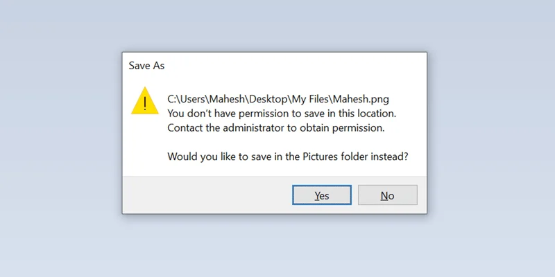 8 formas de corregir el error "No tiene permiso para guardar en esta ubicación" en Windows