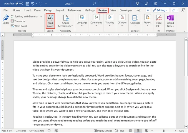 Cómo hacer que Microsoft Word lea su documento en voz alta