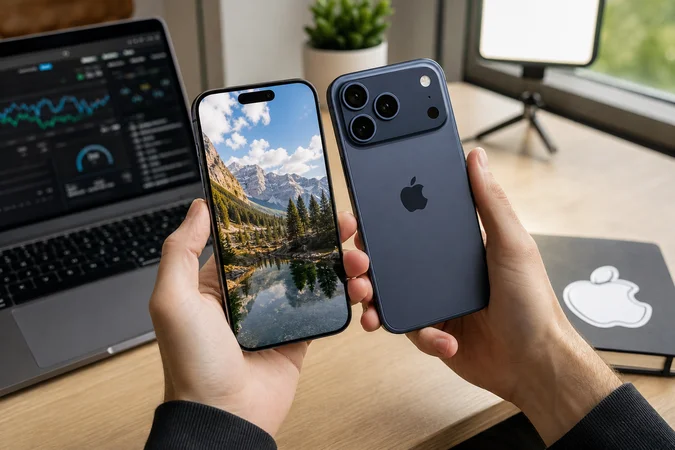 Creador con iPhone 17 Pro muestra cámara triple trasera Apple