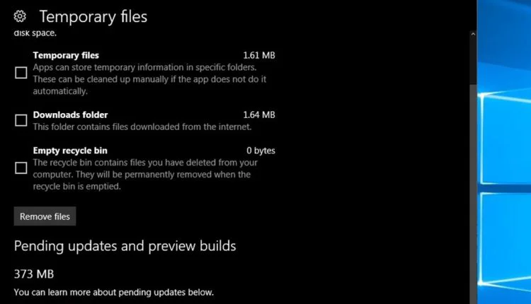 Eliminar actualizaciones pendientes y compilaciones de vista previa en Windows 10