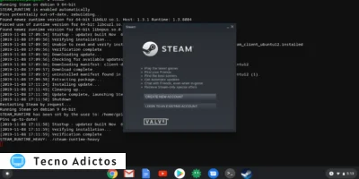Función de inicio de Steam de Chromeos