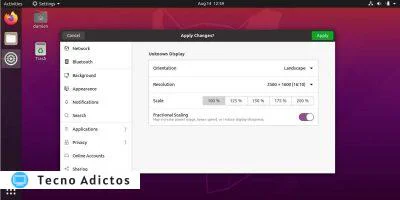 Habilitar el escalado fraccional de Ubuntu destacado