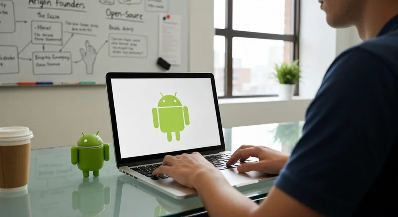 Ingeniero joven de software en startup Palo Alto con Android