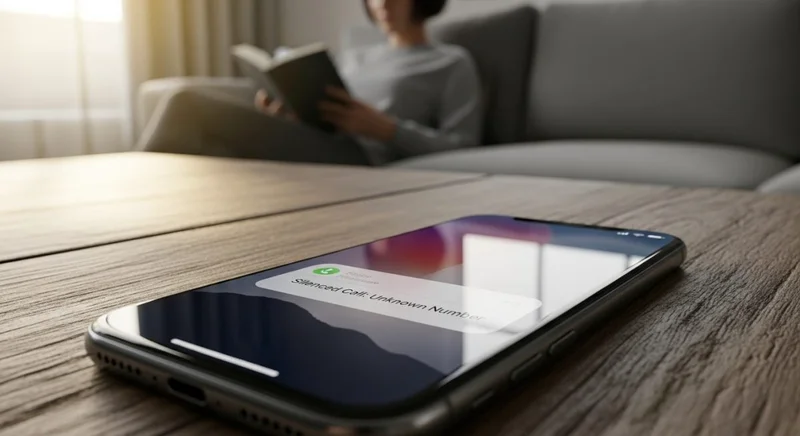 iPhone moderno en mesa de café rústica mostrando notificación en pantalla