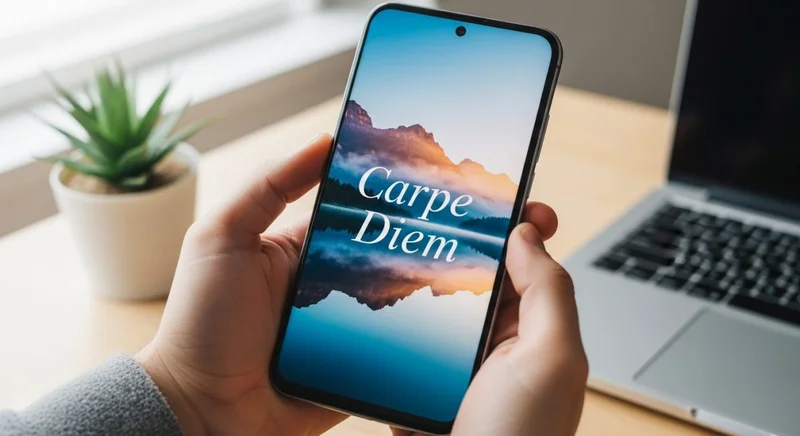 Manos sosteniendo un smartphone Xiaomi con fondo de naturaleza