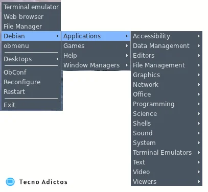menú emergente openbox