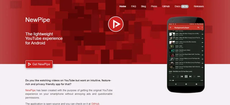 NewPipe: una aplicación ligera de YouTube para Android