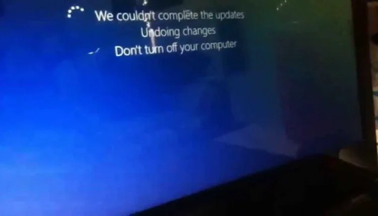 No pudimos completar las actualizaciones.  Deshaciendo los cambios realizados en su computadora (resuelto)
