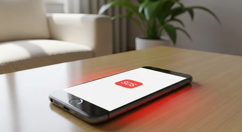smartphone llamando a emergencias