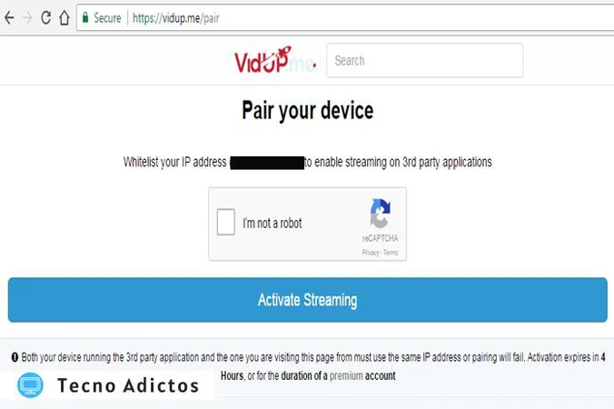 Vidup.me Pair Aka Tvad.me Pair No se puede conectar al servidor Corrección de errores en Kodi