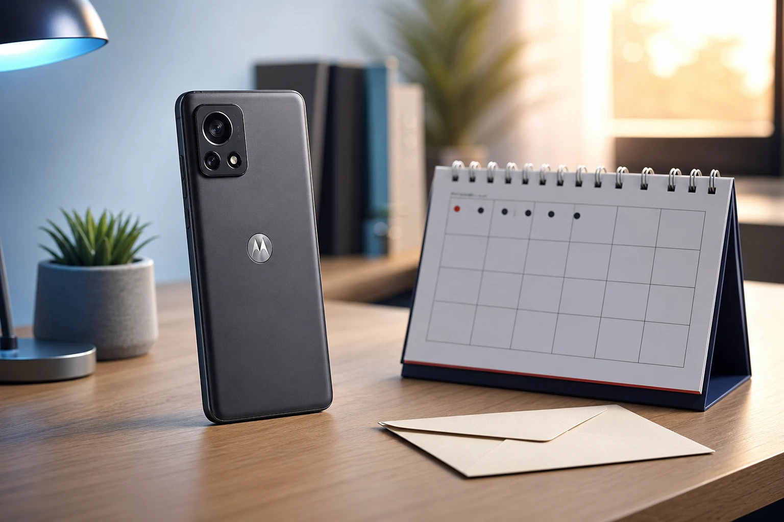 Android moderno con insignia circular junto a calendario y Gmail