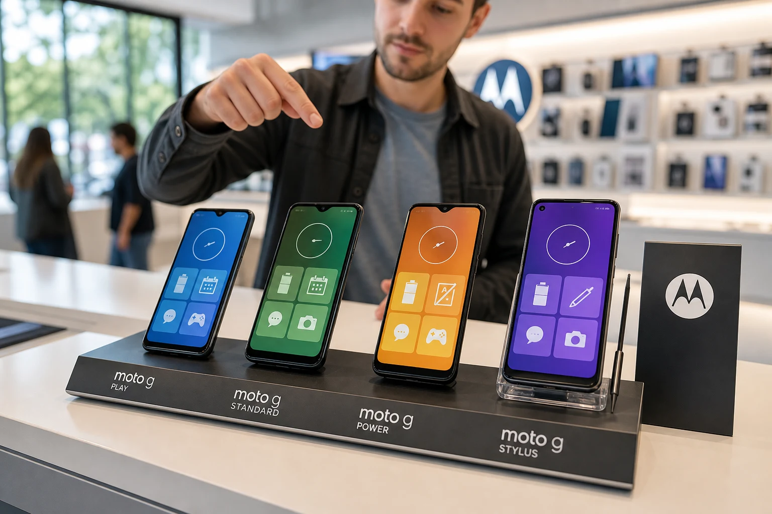 Comprador compara cuatro Motorola Moto G Play Standard Power Stylus