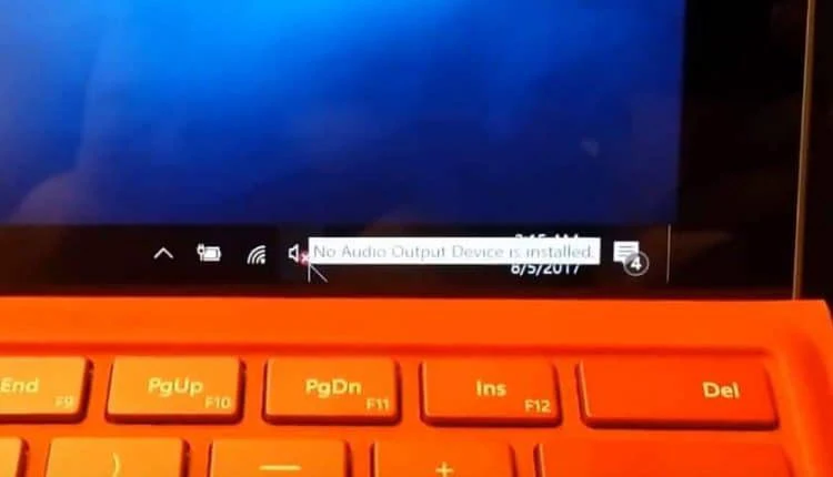 No hay ningún dispositivo de salida de audio instalado en Windows 10