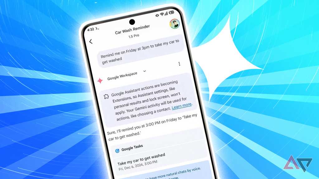 A phone showing a conversation with Google Gemini