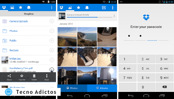 Transferir fotos de Android a Mac usando Dropbox