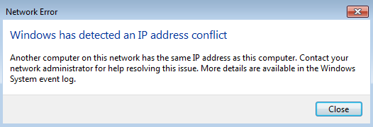 Cómo resolver Windows ha detectado un conflicto de dirección IP