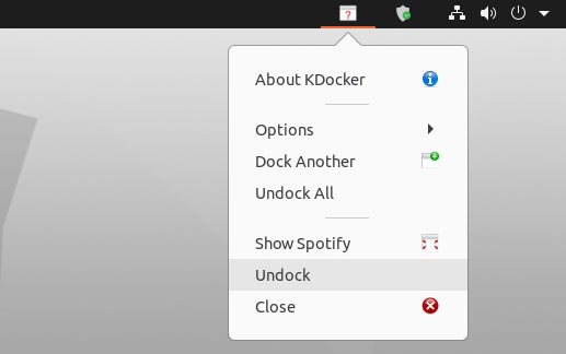 Linux Spotify a la bandeja minimizada a la barra de tareas