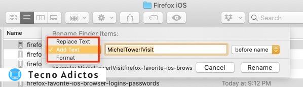 Las mejores preferencias de Mac Finder Cambiar el nombre de varios archivos restantes