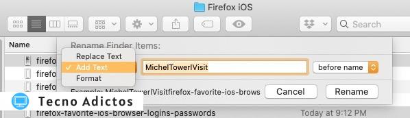 Las mejores preferencias de Mac Finder Cambiar el nombre de varios archivos