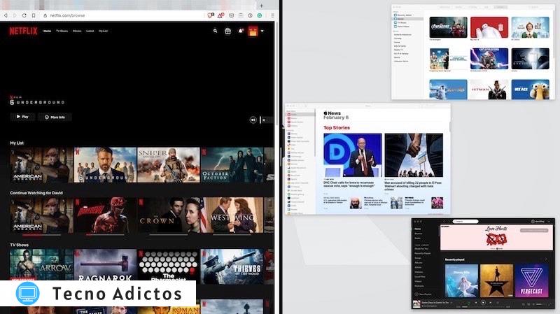 Cómo capturar aplicaciones abiertas de Mac en pantalla dividida