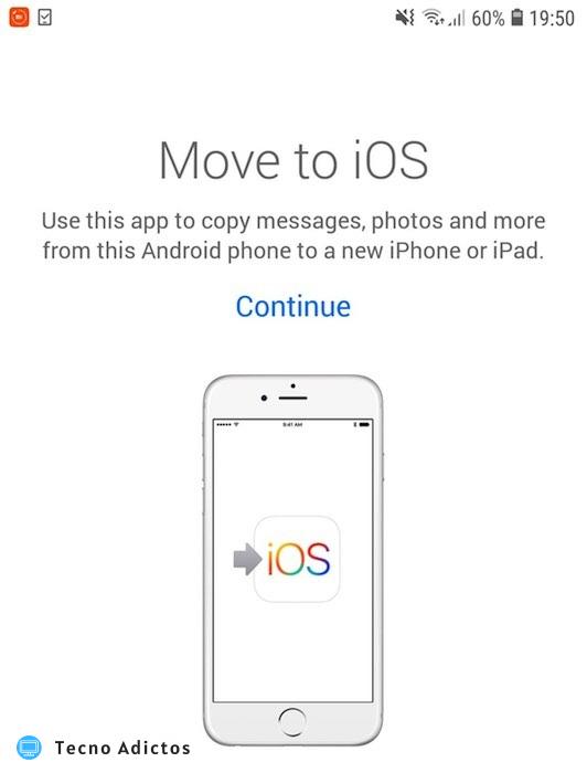 Puede transferir contactos, medios, aplicaciones, mensajes y otros datos mediante la aplicación Move to iOS.