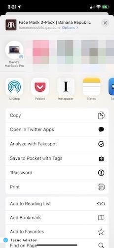 Personalizar los cambios guardados de iOS de la hoja para compartir