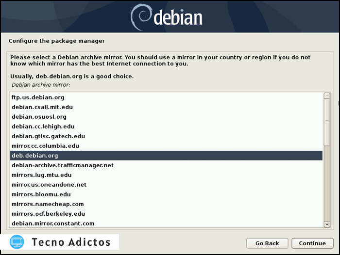 Debian Install Setup Package Manager Archive Mirror