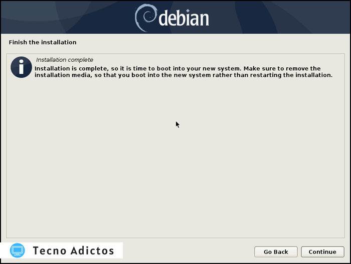 Instalación de Debian completa