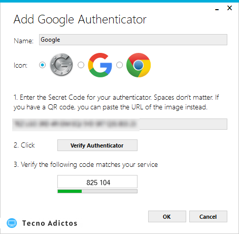 Google Authenticator Winauth Enter