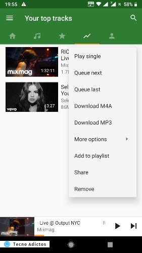 Aplicaciones de descarga de música gratis Android Ymusic