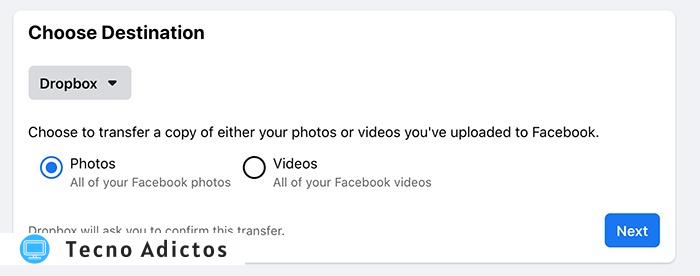 Transferir fotos de Facebook Videos