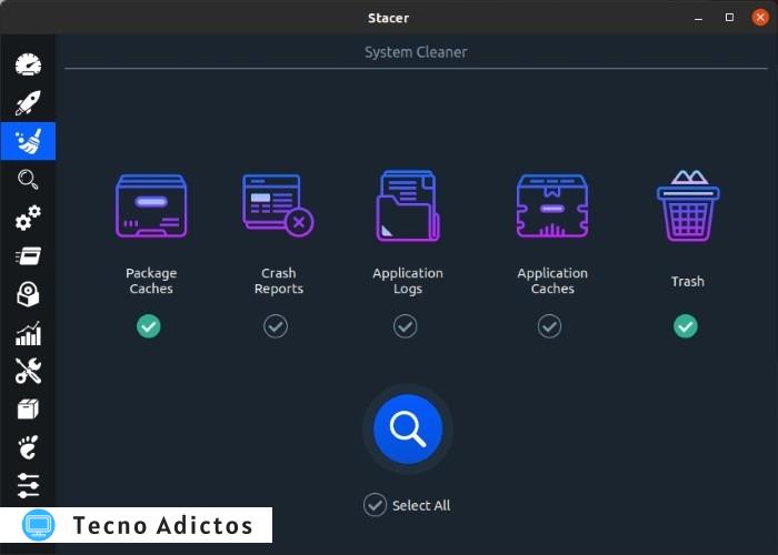 Optimice Linux con las categorías de limpiadores del sistema Stacer
