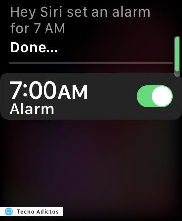 Cómo usar Siri Apple Watch Set Alarm