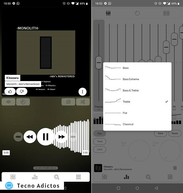 Cómo mejorar el sonido de la aplicación Poweramp de Android