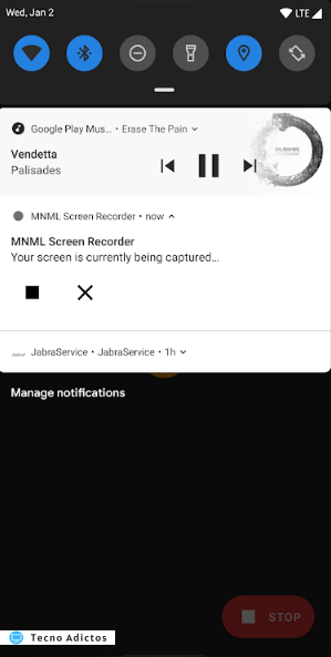 Aplicaciones de grabación de pantalla de Android Mnml Screen Recorder