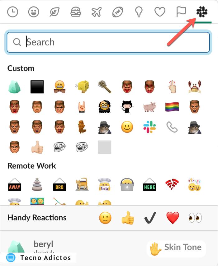 Selector de Emoji Slack personalizado
