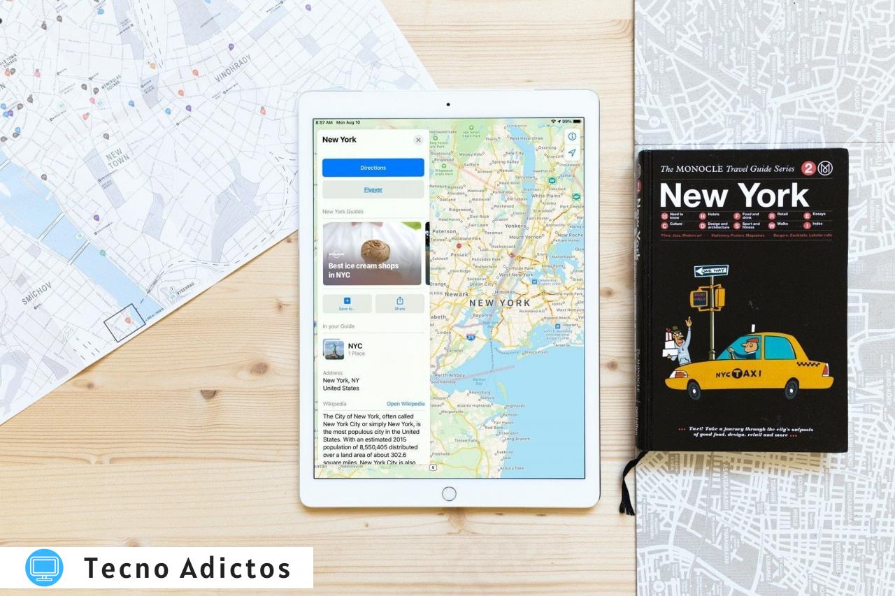 Ver mapas de guías seleccionados de NYC para iPad