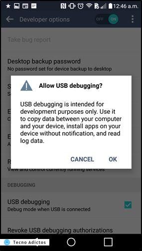 Instalar depuración USB Twrp