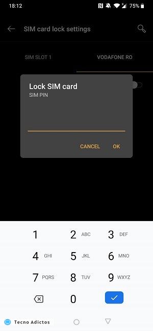 Cómo cambiar la opción de alternar el código PIN de Sim