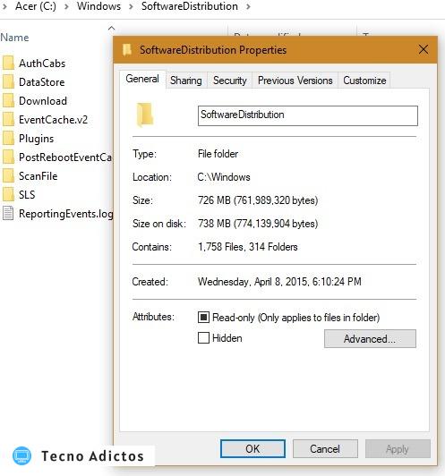 Propiedades de distribución del software Windows Slowboot