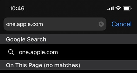 Apple One Safari Sitio web de Apple One