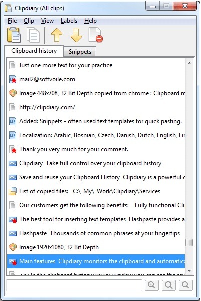 Los mejores administradores de portapapeles gratuitos para Windows Clipdiary