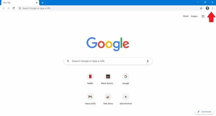 Cómo cambiar el menú de tres puntos de fondo de búsqueda de Google Chrome