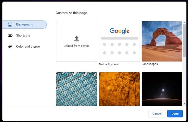 Cómo cambiar el color y el tema en Chrome Change