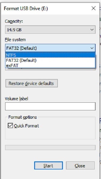 Cómo crear una unidad de recuperación de Windows 10 con formato NTFS