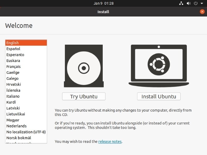 Linux Live Cd Prueba Ubuntu