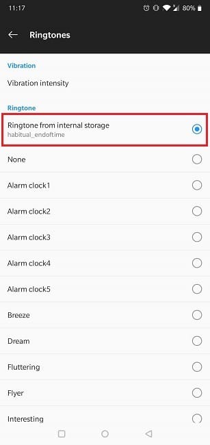 Cómo activar el tono de llamada personalizado de la aplicación Spotify Alarm Native Clock