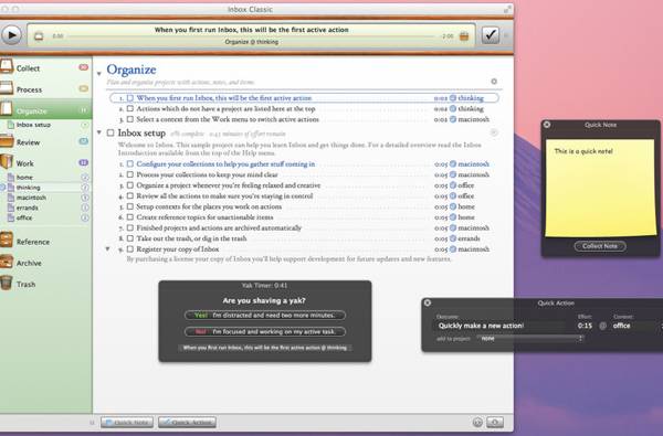 Inbox Classic: lleva la productividad GTD al escritorio de Mac con verdadero estilo.