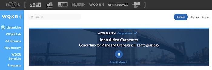 Estaciones de radio web útiles Wqxr Newyork